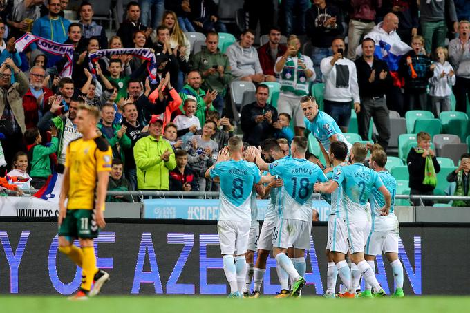Slovenija je proti Litvi pozdravila najvišjo zmago v zadnjih dveh letih. | Foto: Matic Klanšek Velej/Sportida