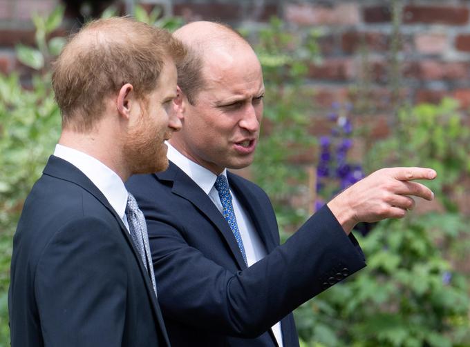 Princa William in Harry ob odkritju spomenika princesi Diani. | Foto: Reuters