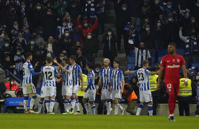 Real Sociedad je po domači zmagi nad Atleticom postal šesti četrtfinalist španskega pokala. | Foto: Reuters