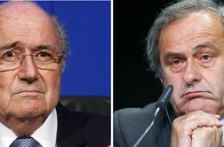 Blatter in Platini osem let brez nogometa, sledi pritožba.