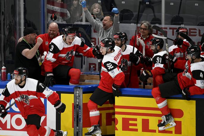 Avstrija SP hokej | Avstrijci so na svetovnem prvenstvu prvič v zgodovini premagali Čehe, z 2:1 so zmagali po izvajanju kazenskih strelov. | Foto Guliverimage