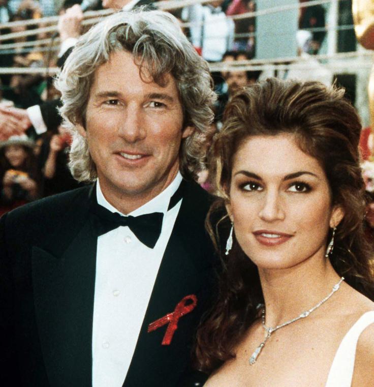 Richard Gere in Cindy Crawford sta bila poročena med letoma 1991 in 1995. | Foto: Guliverimage