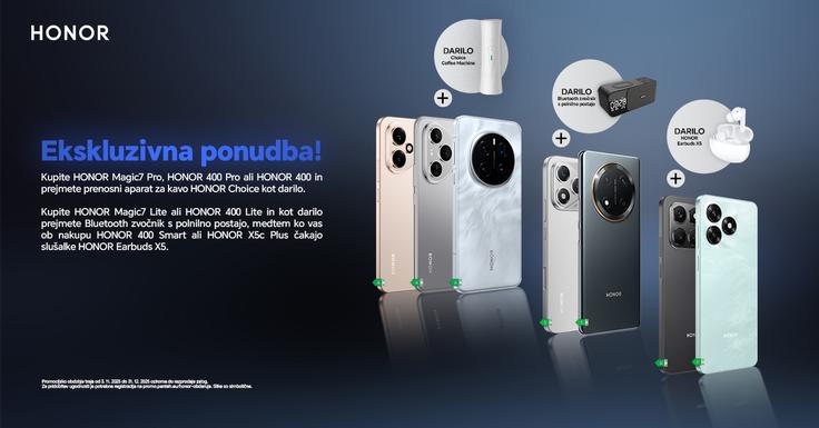 Prejmete lahko kavni aparat, Bluetooth zvočnik ali brezžične slušalke | Foto: HONOR