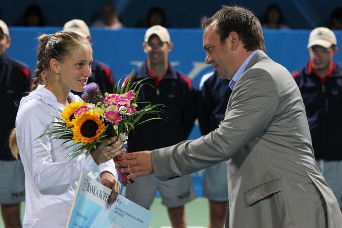 Zadnja zmagovalka portoroškega turnirja, na katerem je Andrej Bizjak opravljal vlogo direktorja, je bila leta 2010 Rusinja Ana Čakvetadze. | Foto: Aleš Fevžer