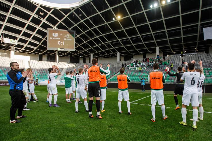 Krčani so v Stožicah pred zvestimi navijači proslavljali eno najslajših zmag v klubski zgodovini. | Foto: 