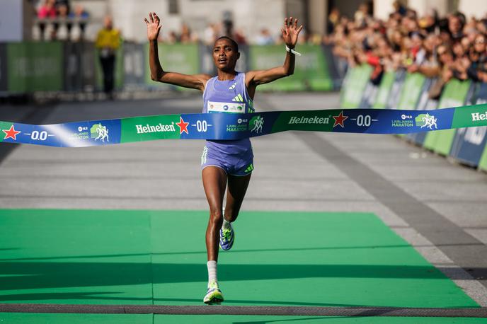 Joyce Chepkemoi Tele | Joyce Chepkemoi Tele je v Ljubljani odtekla svoj prvi maraton. | Foto Nebojša Tejić/STA