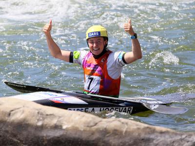 Eva Alina Hočevar in Peter Kauzer v finalu svetovnega prvenstva v Sydneyju