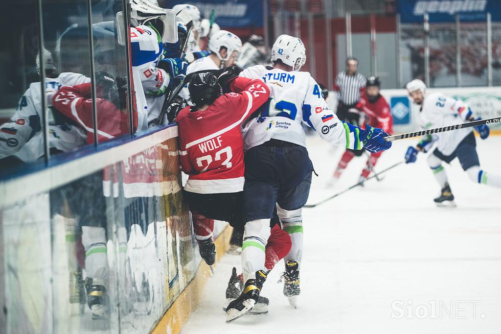 slovenska hokejska reprezentanca : Avstrija, pripravljalni turnir, Podmežakla, Jaka Šturm