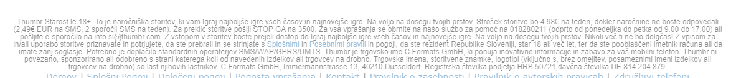 Drobni tisk je res droben in zelo dobro skrit. Nahaja se na samem dnu spletne strani in ga, ko jo prvič odpremo, sploh ne vidimo. Da se pojavi, se moramo s kolescem na miški pomakniti navzdol. | Foto: Matic Tomšič