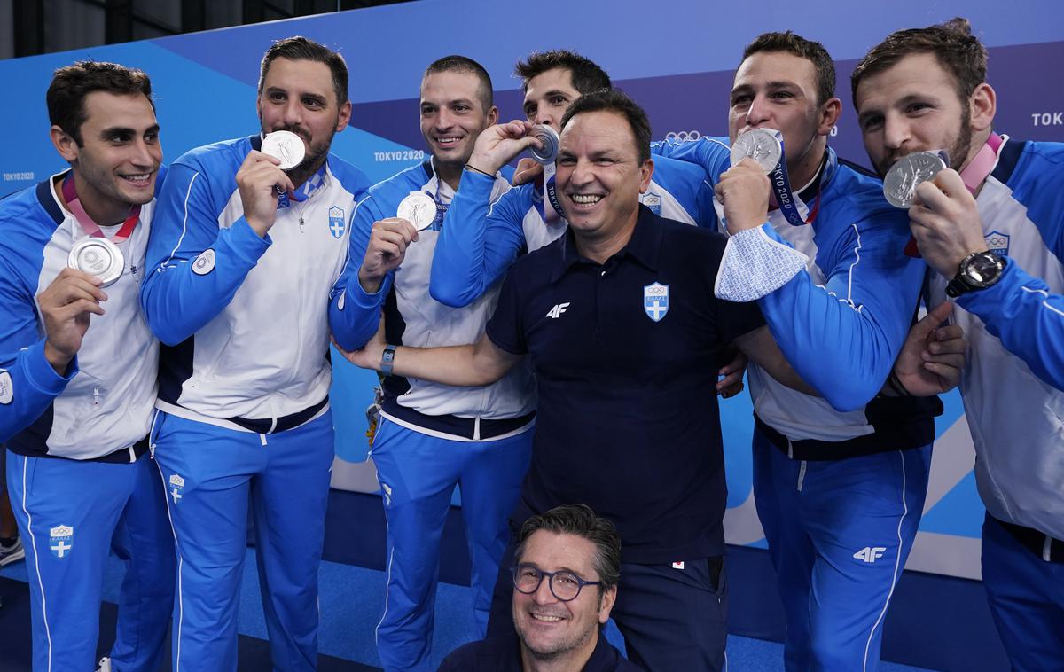 Grčija vaterpolo | Grški vaterpolisti so polovico nagrade, ki so jo dobili za srebro na olimpijskih igrah v Tokiu, namenili prizadetim v požarih. | Foto Guliverimage