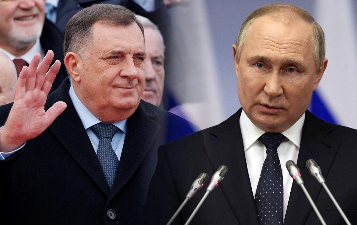 Dodik Putin | "Dodik je le lik na veliki šahovnici Vladimirja Putina, a se je premaknil daleč na zahod," pravijo analitiki.  | Foto Reuters