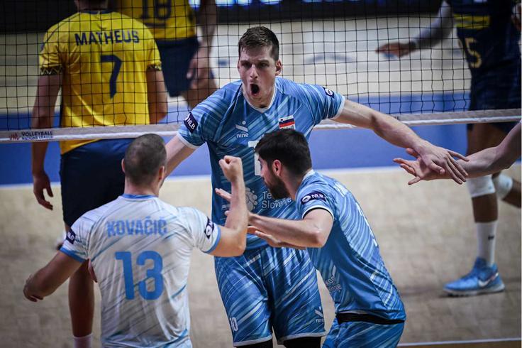 liga narodov, slovenska odbojkarska reprezentanca : Brazilija | Foto: VolleyballWorld