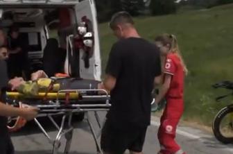 Grozljiv padec Vingegaardovega pomočnika: zaokrožil je posnetek #video