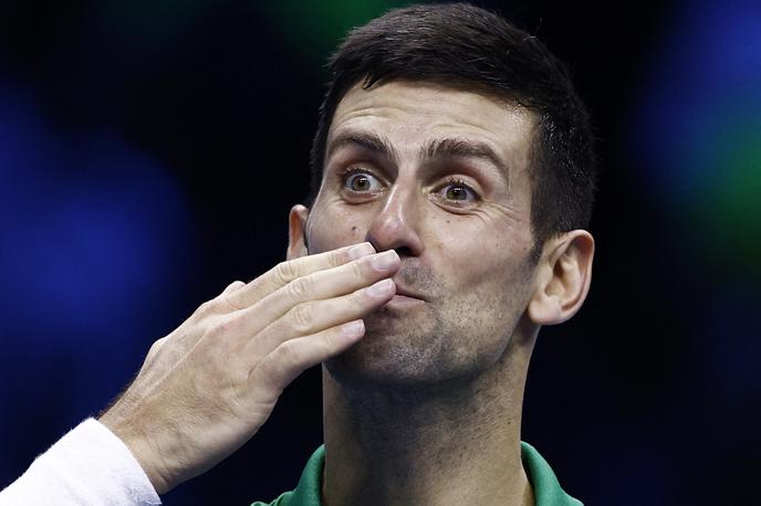 Novak Đoković | Novak Đoković je med turnirjem v Torinu dobil zelo dobro novico. Dvoboje pa mu popestrita tudi njegova otroka na tribunah. | Foto Reuters