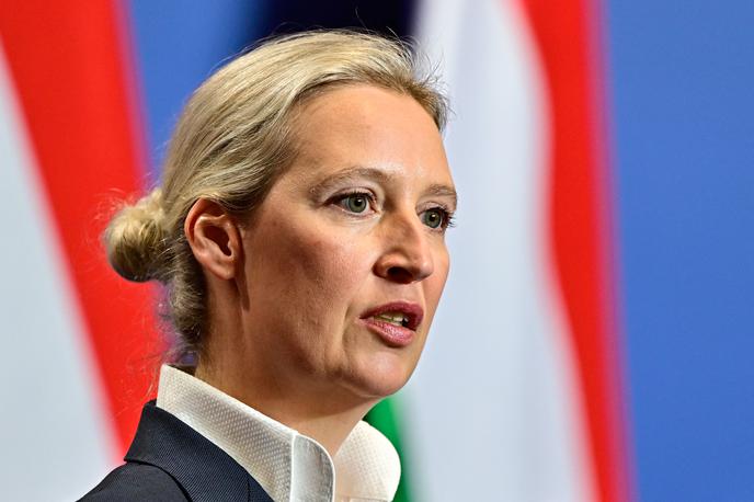 Alice Weidel | Za AfD je Madžarska simbol razuma, suverenosti, neodvisnosti in svobode izražanja, je dejala Alice Weidel.  | Foto Reuters