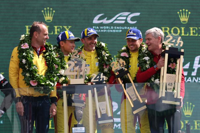 24 ur Le Mans Ferrari Robert Kubica | Ferrari je dosegel tretjo zaporedno zmago v Le Mansu. | Foto Reuters