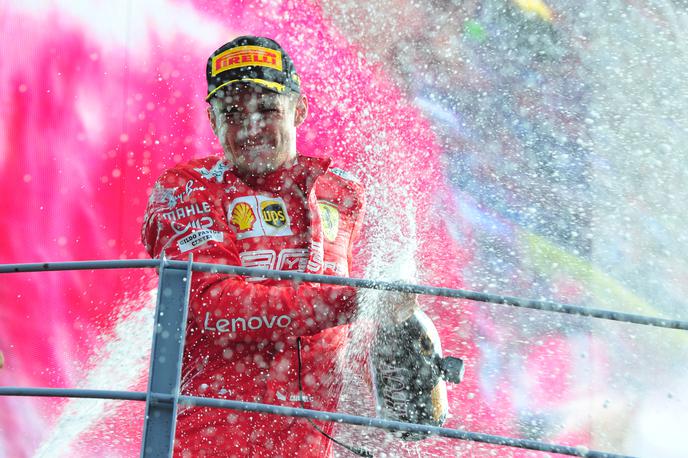 Charlec Leclerc Monza | Charles Leclerc je dobil še drugo dirko zapored in v Monzi navdušil navijače Ferrarija, ki so domačo zmago rdečih čakali vse od leta 2010. | Foto Reuters