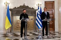 Volodimir Zelenski in Kiriakos Micotakis