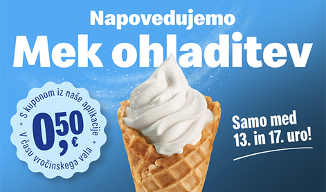 Ob prvem letošnjem vročinskem valu McDonald's predstavlja "Mek ohladitev"