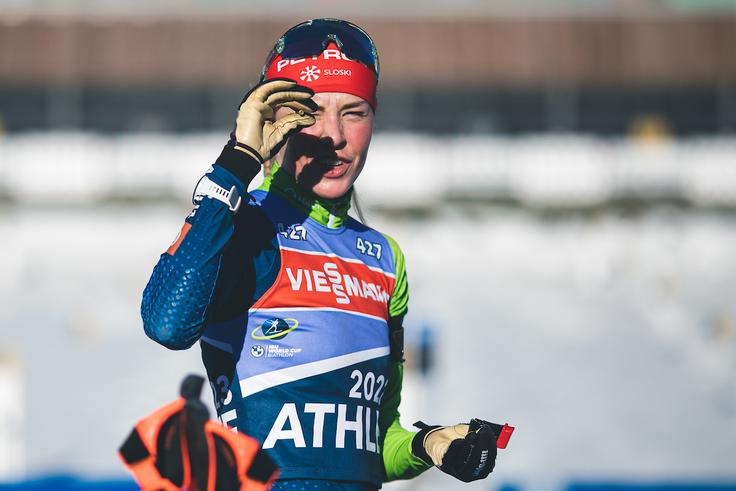 V teku je imela Anamarija Lampič spet najhitrejši čas. | Foto: Grega Valančič/Sportida