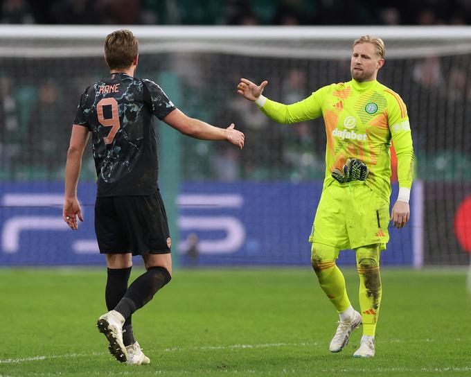 Najboljši strelec Bayerna Harry Kane in prvi vratar Celtica Kasper Schmeichel se bosta danes pomerila v Münchnu.  | Foto: Reuters