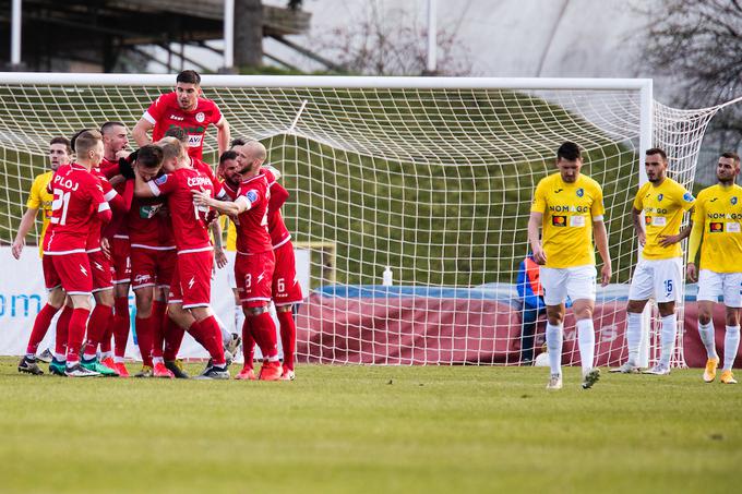 Aluminij je 10. marca premagal Bravo z 1:0, zmagoviti zadetek pa je dosegel Luka Petek. | Foto: Grega Valančič/Sportida