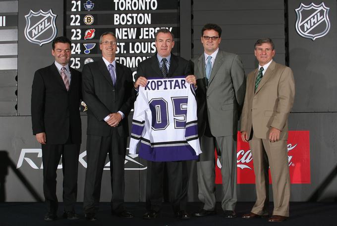 30. julija leta 2005 so Anžeta Kopitarja na naboru lige NHL izbrali 11. po vrsti. | Foto: Getty Images