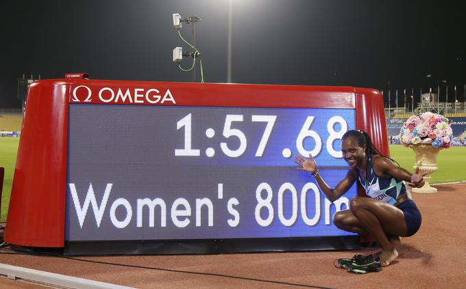 Faith Kipyegon je zmagala v teku na 800 metrov. | Foto: Reuters