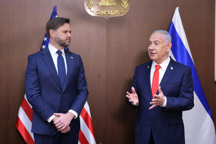 JD Vance in Benjamin Netanjahu | Foto: Reuters
