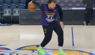 Luka Dončić se je vrnil in že zganjal norčije na treningu #video