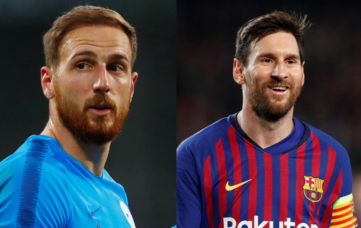 Lionel Messi, Jan Oblak | Jana Oblaka (91) in Lionela Messija (94) bodo v prihajajoči videoigri Fifa 20 ločile vsega tri točke. Razlika med oceno najboljšega slovenskega nogometaša in najboljšega nogometaša nasploh ni bila tako majhna še v nobeni igri Fifa do zdaj.  | Foto Reuters