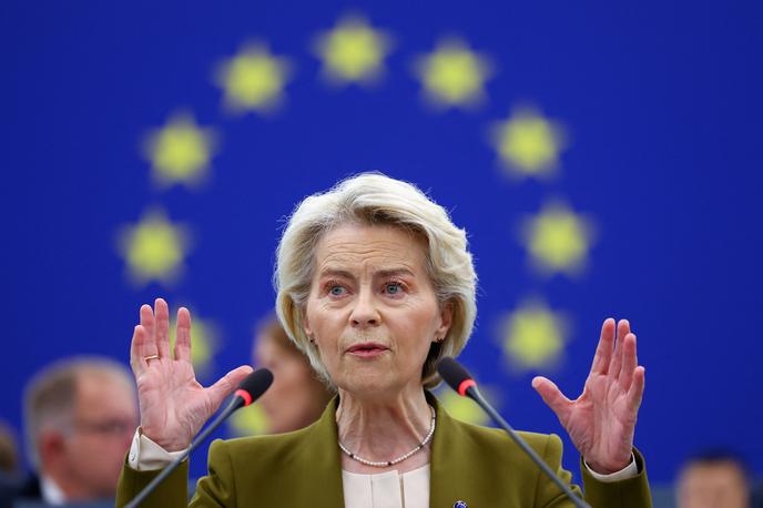 Ursula von der Leyen | Težko pričakovani govor predsednice Evropske komisije Ursule von der Leyen je med evropskimi poslanci povzročil kar nekaj nezadovoljstva. | Foto Reuters