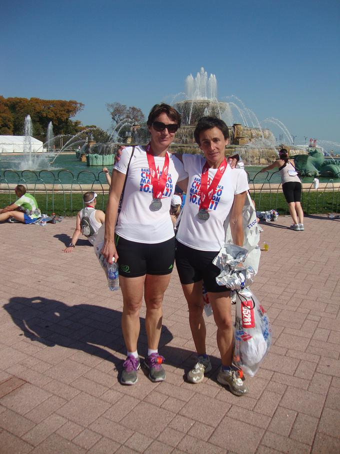 Tudi Katarina in njena sestra Marjana Benedik sta pretekli vseh šest svetovnih maratonov.  | Foto: Osebni arhiv