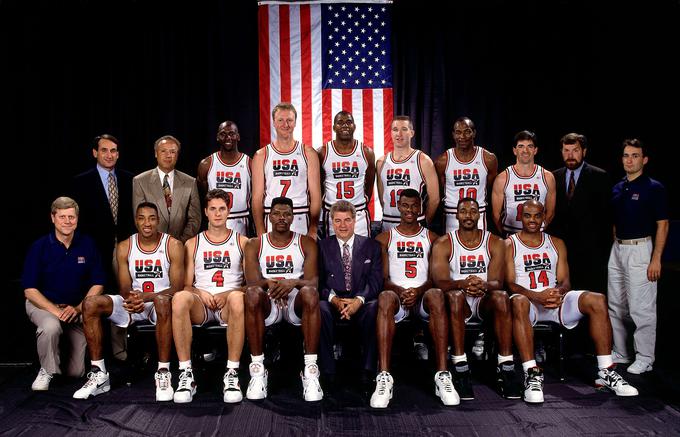 Deset od 12 košarkarjev ameriške reprezentance leta 1992 je bilo izbranih med 50 najboljših košarkarjev vseh časov. | Foto: 