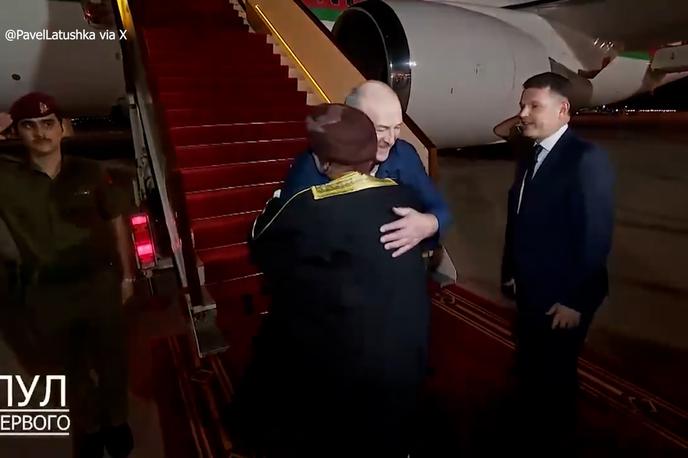 Lukašenko | Po pristanku v Muškatu ni bilo nobenih poročil o Lukašenkovem obisku ne iz njegovega urada ne v beloruskih ali omanskih medijih. | Foto @PavelLatushka via X