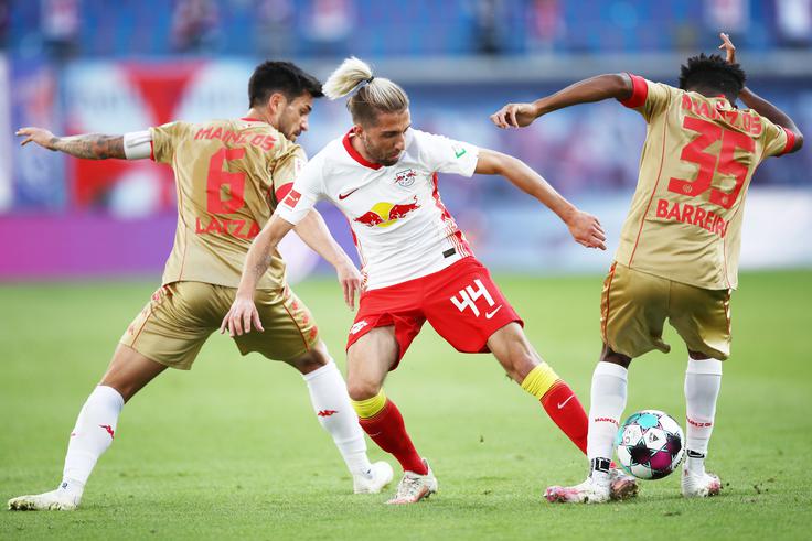 Kampl je za RB Leipzig v tej sezoni zbral 11 nastopov, osemkrat je bil v začetni enajsterici. | Foto: Guliverimage/Getty Images