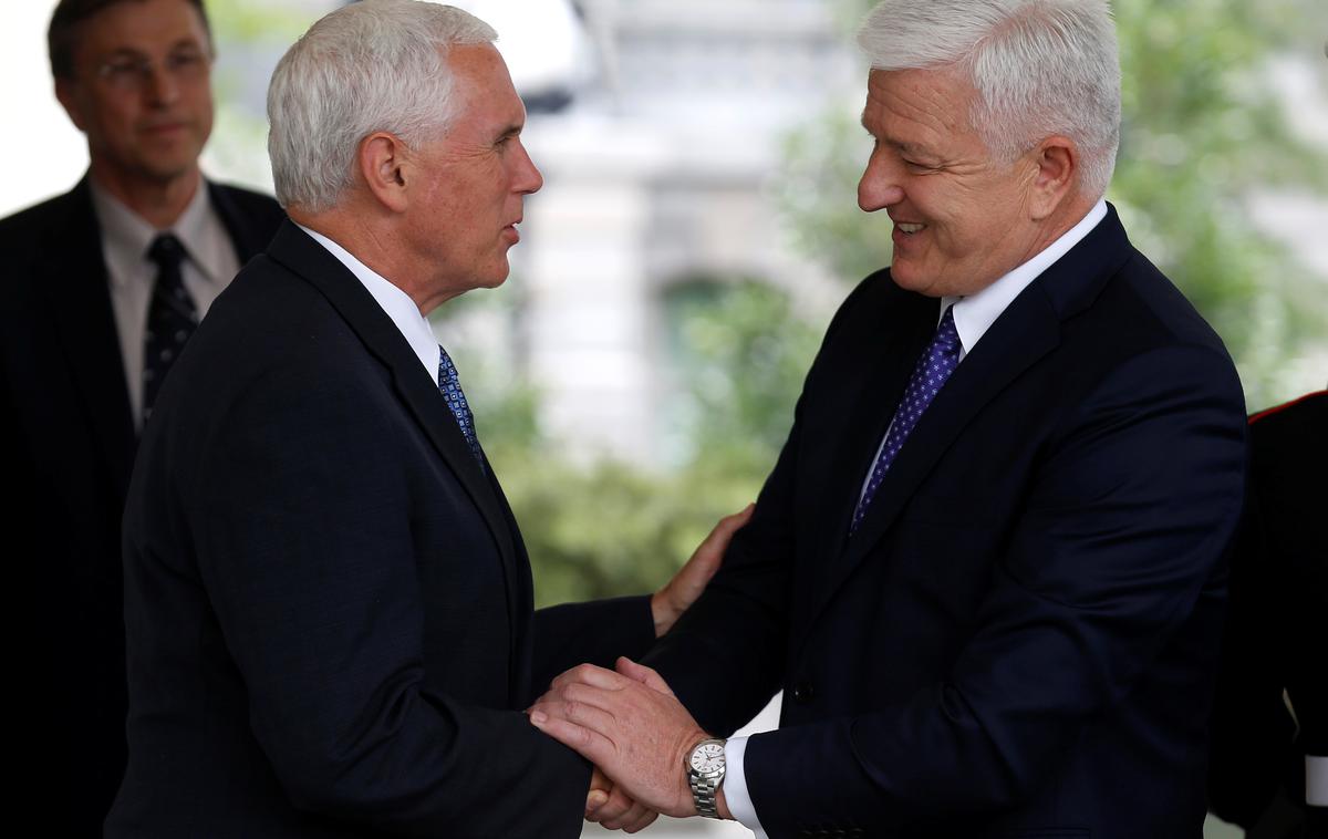 Mike Pence in Duško Martjanović | Foto Reuters