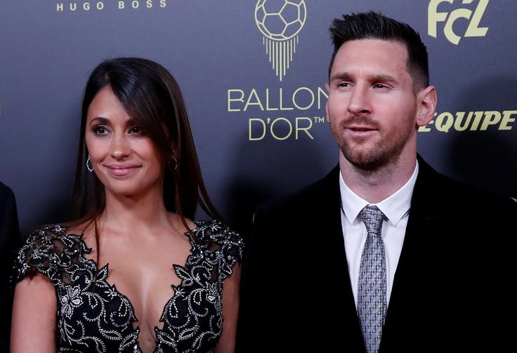 Lionel Messi Na podelitvi je bil v družbi žene in otrok. | Foto: Reuters