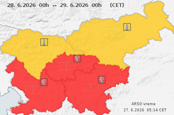 Arso sporoča: rdeči alarm se širi