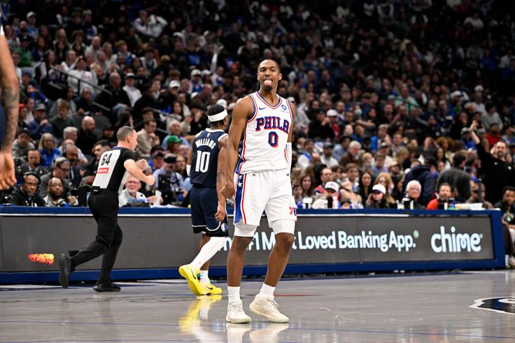 Tyrese Maxey in soigralci so imeli pravi šov v Dallasu. | Foto: Reuters