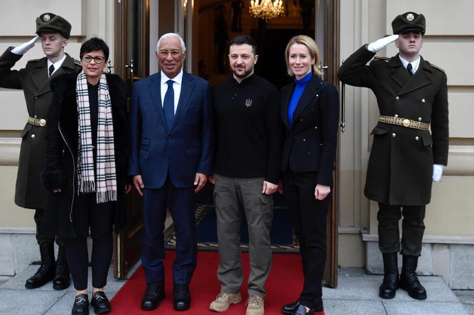 Marta Kos, Kaja Kallas, Antonio Costa in Volodimir Zelenski | Foto X/Volodimir Zelenski