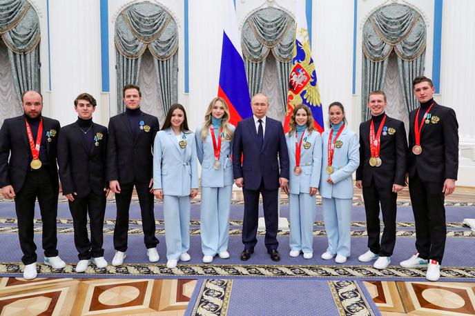 Vladimir Putin sprejem | Vladimir Putin je sprejel ruske olimpijske junake. | Foto Reuters