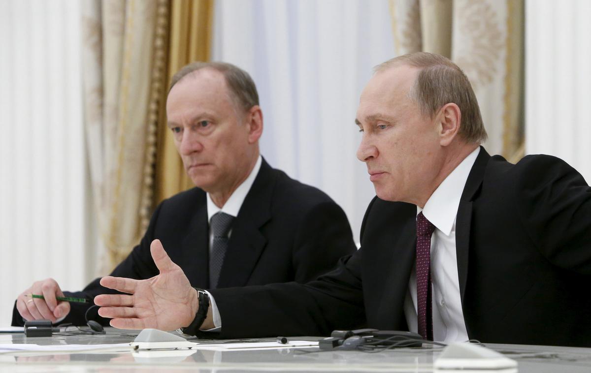 Nikolaj Patrušev, Vladimir Putin | Patrušev se je v preteklih letih uveljavil kot vodilni ruski teoretik zarote, podpornik Putinovega ekspanzionizma in represije v domačih logih. | Foto Reuters