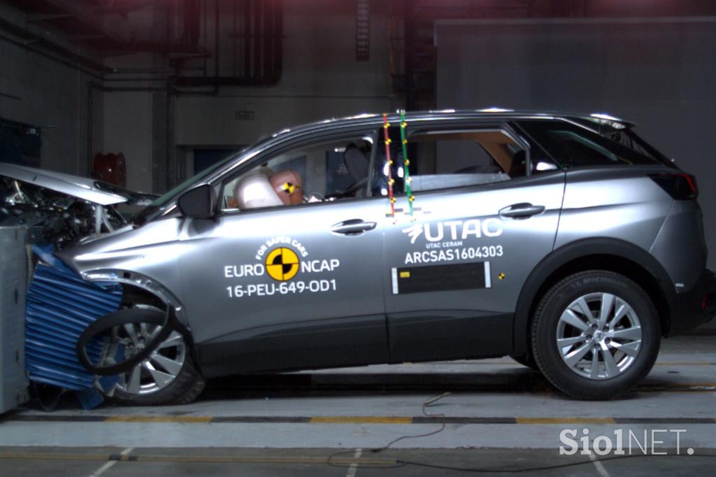 Varnostni test Euro NCAP september 2016 - Mercedes, Subaru, Peugeot