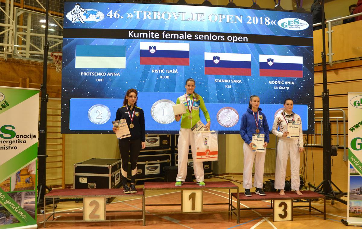Tjaša Ristić | Tjaša Ristić je zmagala na 46. mednarodnem turnirju Trbovlje open 2018. | Foto Karate klub Trbovlje