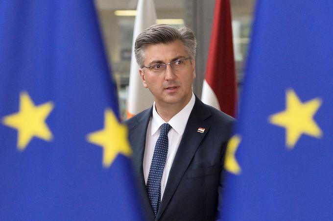 Hrvaški premier Andrej Plenković bo v četrtek na obisku v Bruslju, ker se bo z Junckerjem pogovarjal o hrvaški izpolnitvi tehničnih pogojev za vstop v schengen. | Foto: Reuters