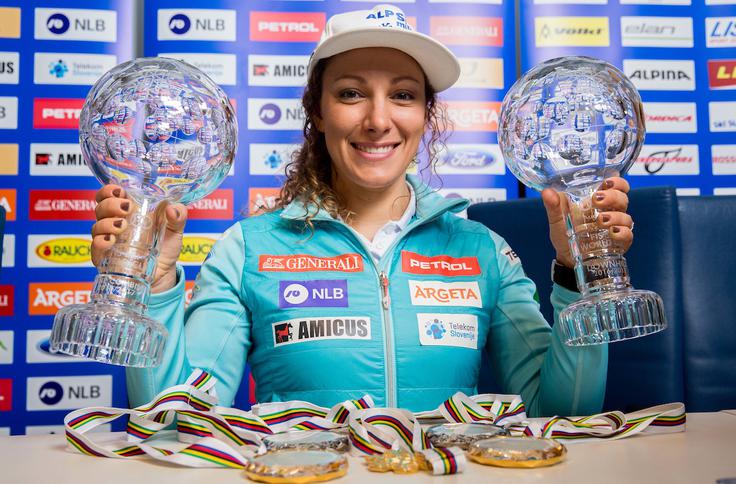 Ilka Štuhec je blestela v sezoni 2016/17. | Foto: Vid Ponikvar
