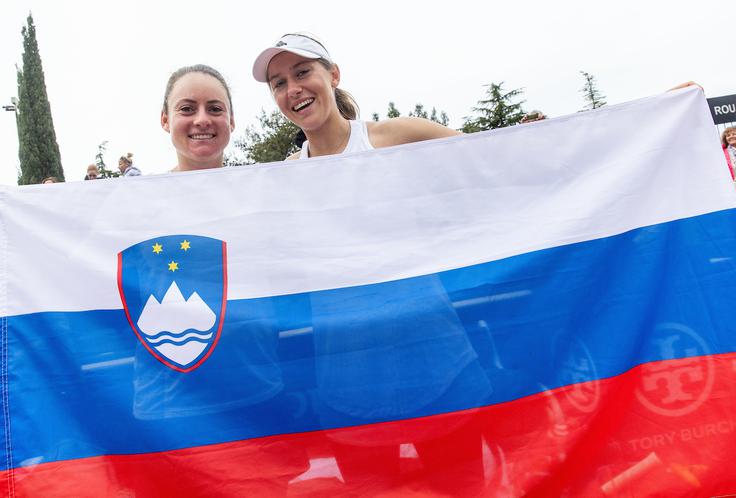 Tamara Zidanšek in Kaja Juvan sta slovenski orožji v pokaluBJK. | Foto: Vid Ponikvar/Sportida