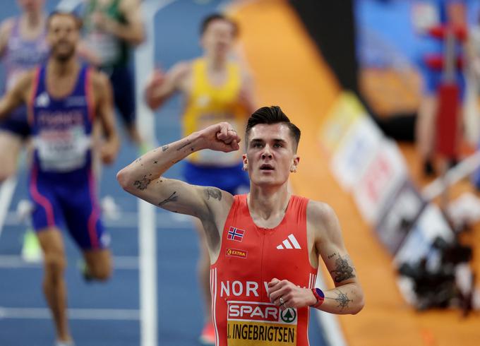 Jakob Ingebrigtsen je še tretjič osvojil dvojček zmag. | Foto: Reuters