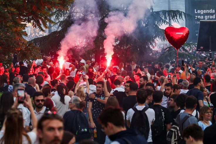 protest, Srbija, Beograd | Foto: Reuters